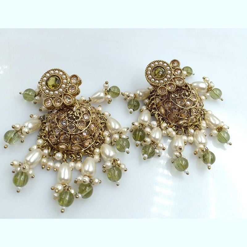 Manisha Jewellery Gold Plated Crystal Stone Jhumki Earrings