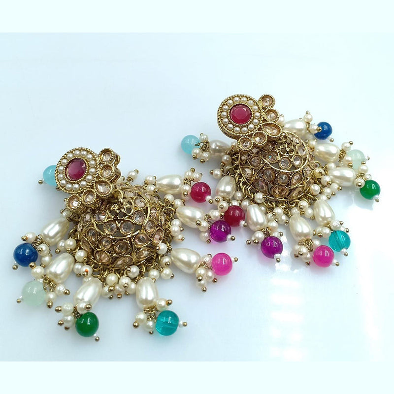 Manisha Jewellery Gold Plated Crystal Stone Jhumki Earrings