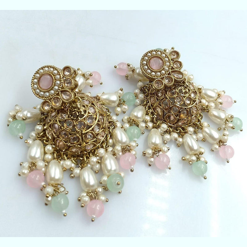 Manisha Jewellery Gold Plated Crystal Stone Jhumki Earrings