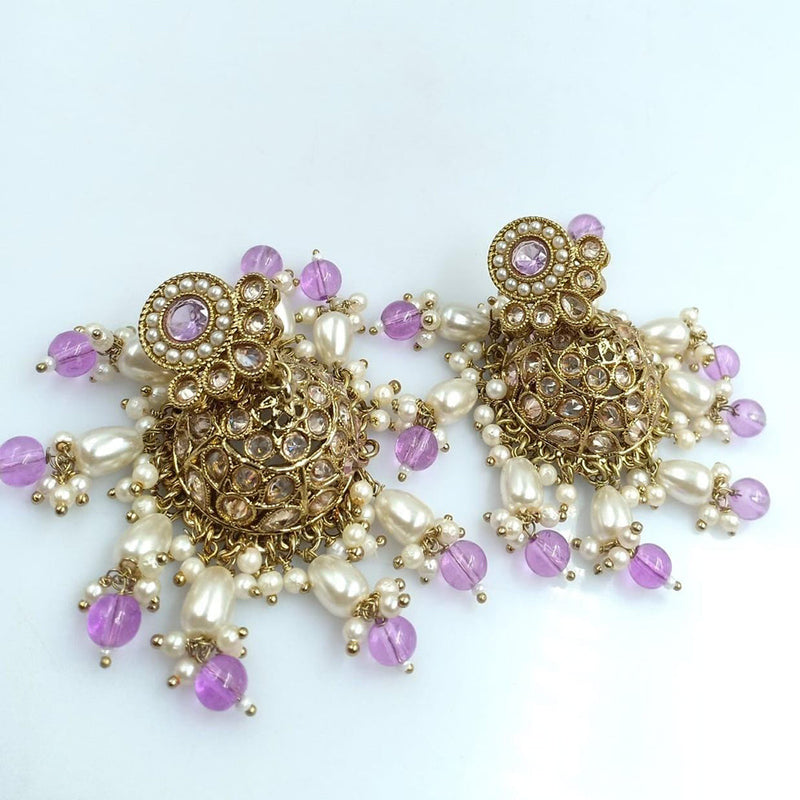 Manisha Jewellery Gold Plated Crystal Stone Jhumki Earrings