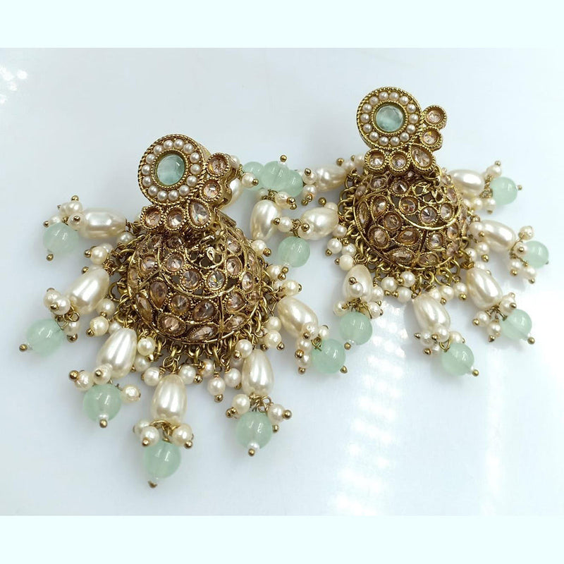 Manisha Jewellery Gold Plated Crystal Stone Jhumki Earrings