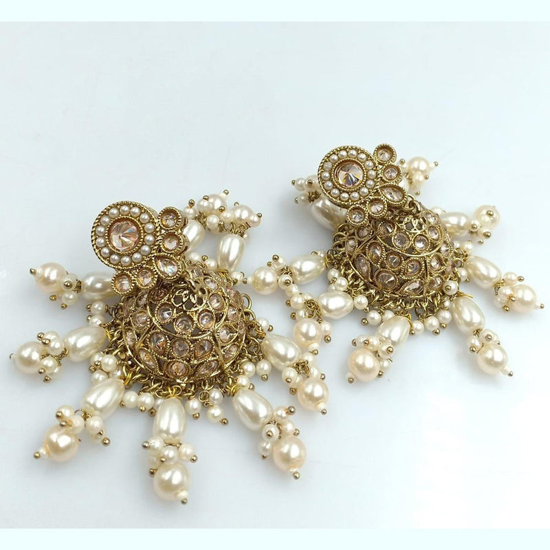 Manisha Jewellery Gold Plated Crystal Stone Jhumki Earrings