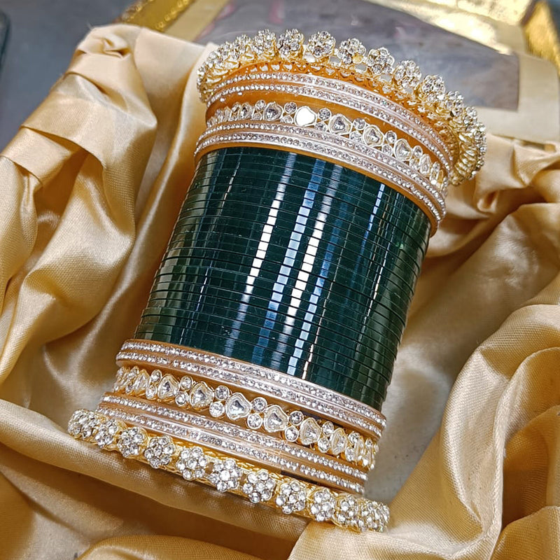 Manisha Jewellery Gold Plated Acrylic Bangles Set