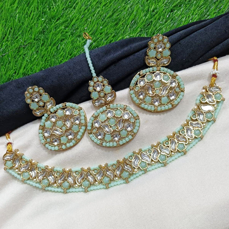 Manisha Jewellery Gold Plated Kundan Necklace Set