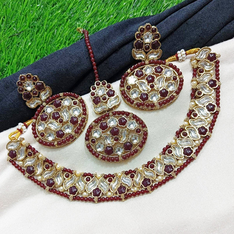 Manisha Jewellery Gold Plated Kundan Necklace Set