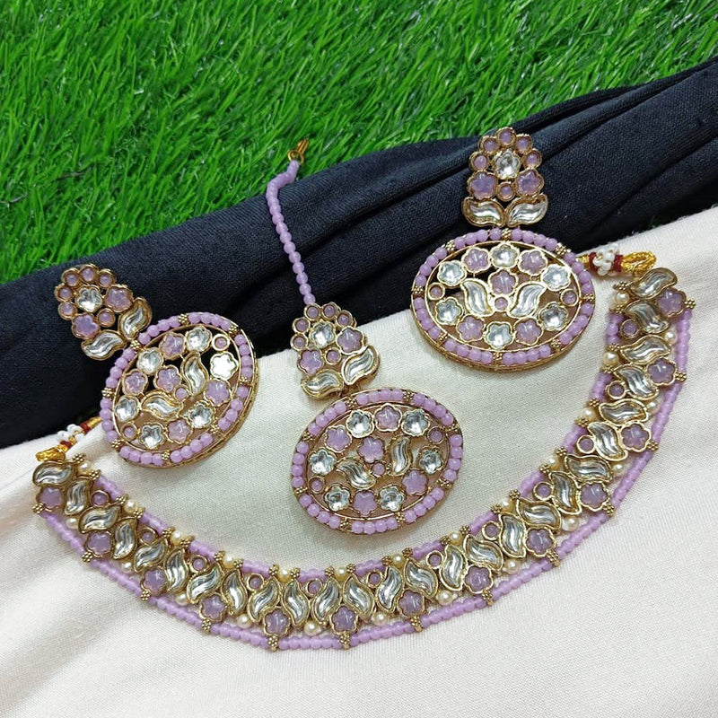 Manisha Jewellery Gold Plated Kundan Necklace Set