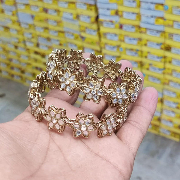 Manisha Jewellery  Gold Plated Kundan Bangles Set