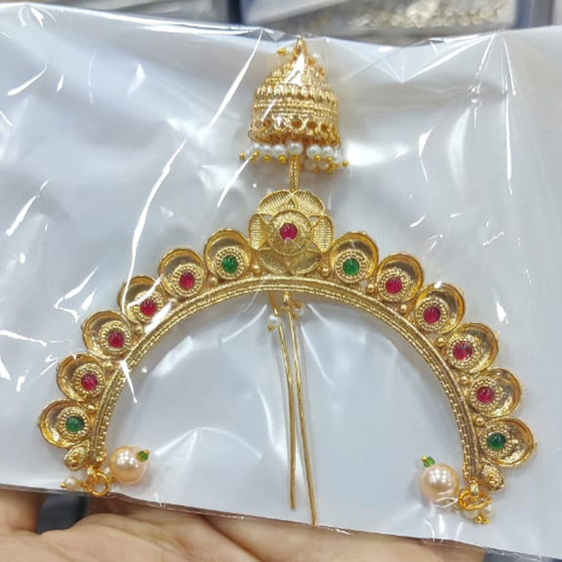 Manisha Jewellery Gold Plated Hair Brooch