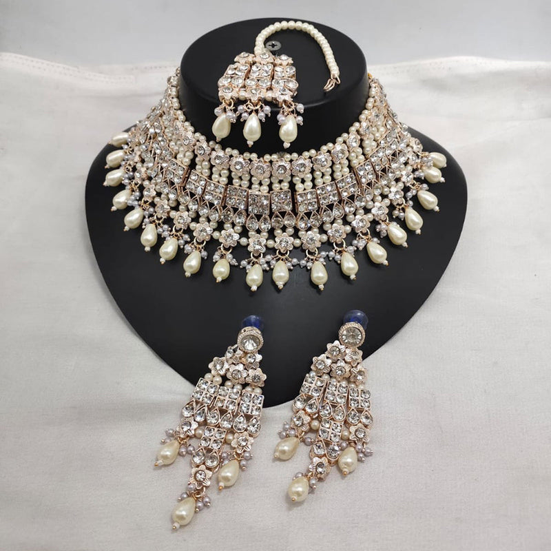 Manisha Jewellery Gold Plated Austrian Stone Choker Necklace Set