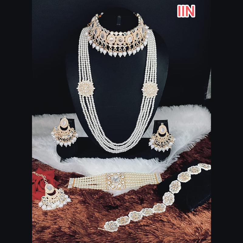 Lucentarts Jewellery Gold Plated Bridal Set