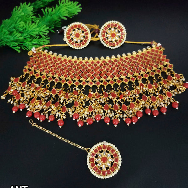 Lucentarts Jewellery Kundan Choker Necklace Set