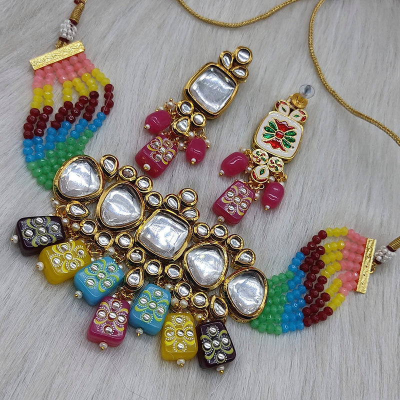 Lucentarts Jewellery Kundan Choker Necklace Set