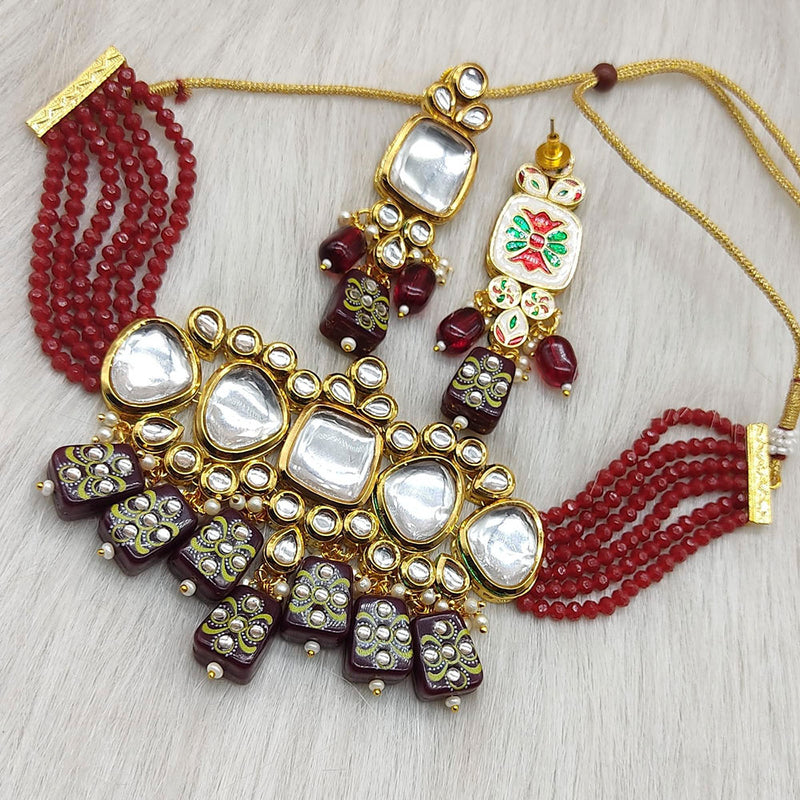 Lucentarts Jewellery Kundan Choker Necklace Set