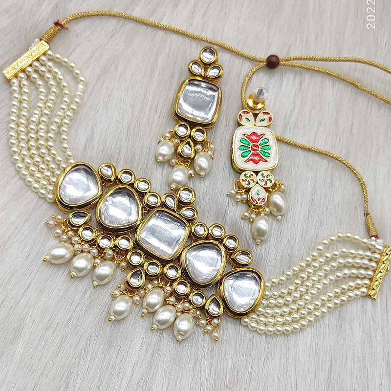 Lucentarts Jewellery Kundan Choker Necklace Set