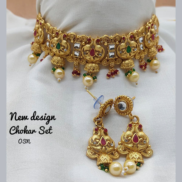 Lucentarts Jewellery Kundan Choker Necklace Set