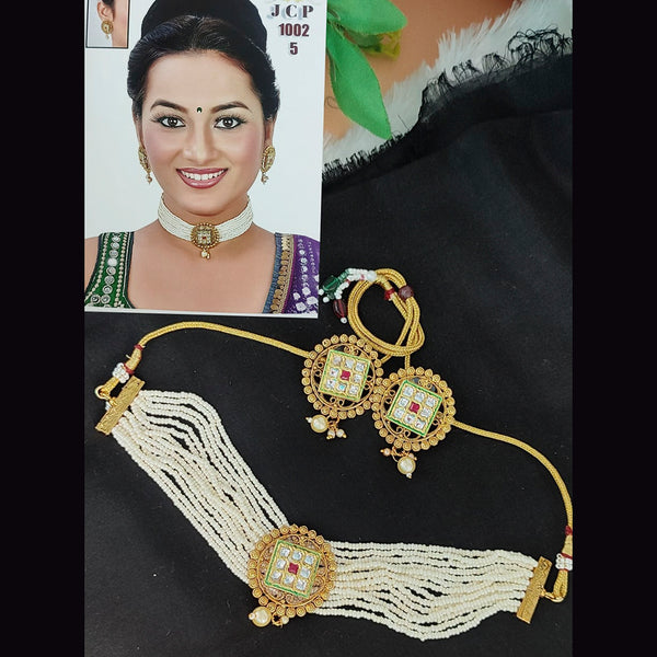 Lucentarts Jewellery Kundan Stone Choker Necklace Set