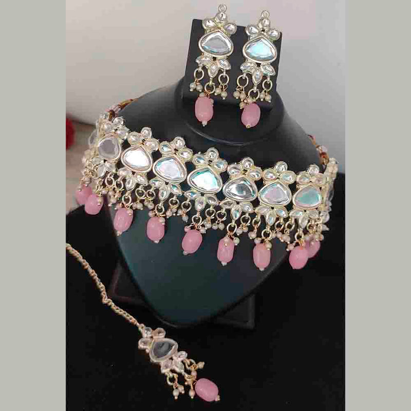 Lucentarts Jewellery Kundan Stone Choker Necklace Set