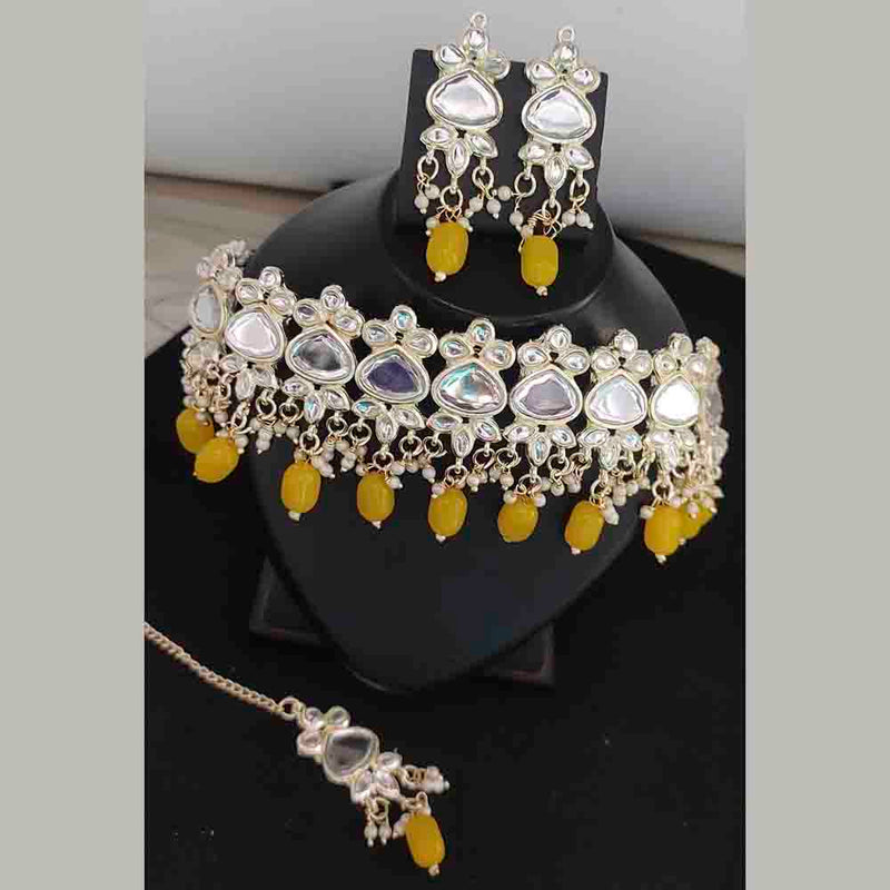 Lucentarts Jewellery Kundan Stone Choker Necklace Set