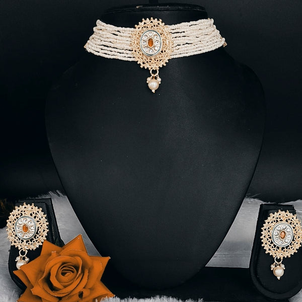 Lucentarts Jewellery Kundan Stone Choker Necklace Set