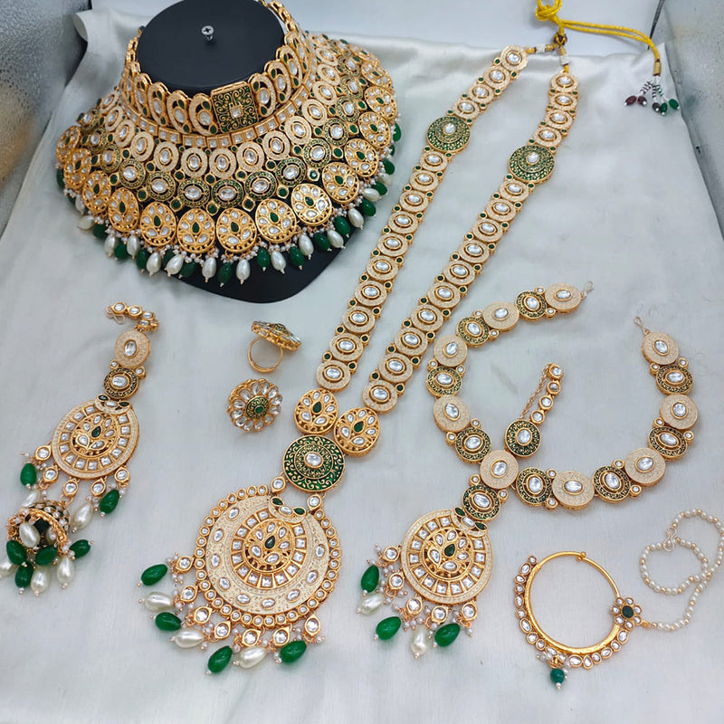 Lucentarts Jewellery Kundan Bridal Set