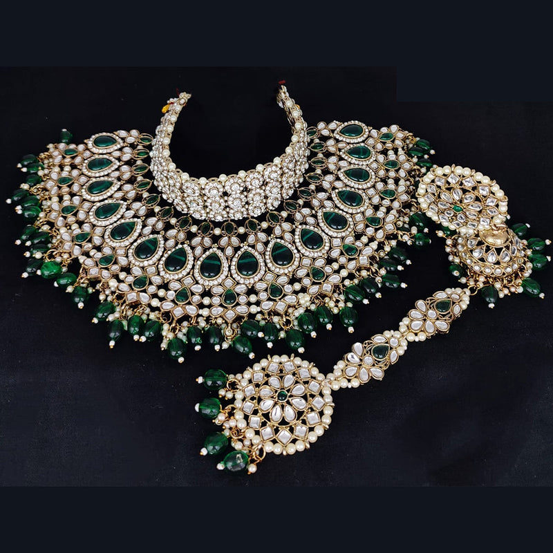 Lucentarts Jewellery Gold Plated Kundan Necklace Set