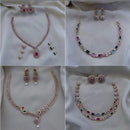 F S Collection Gold Plated Necklace Combo Set