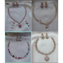 F S Collection Gold Plated Necklace Combo Set