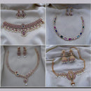 F S Collection Gold Plated Necklace Combo Set