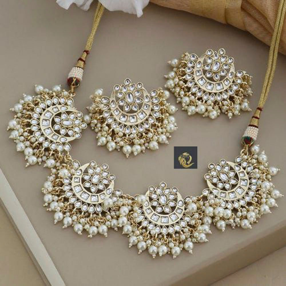 Sai Fashion Gold Plated Kundan Choker Necklace Set
