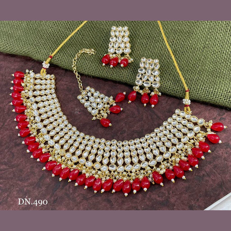 Sai Fashion Gold Plated Kundan Choker Necklace Set