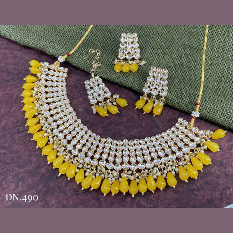 Sai Fashion Gold Plated Kundan Choker Necklace Set