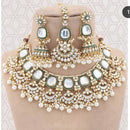 Sai Fashion Gold Plated Kundan Stone Necklace Set