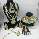 Sai Fashion Gold Plated Kundan And Beads Bridal Set