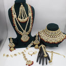 Sai Fashion Gold Plated Kundan And Beads Bridal Set