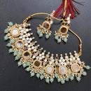 Sai Fashion Gold Plated Beads Mirror Necklace Set