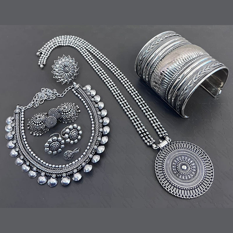 Vaamika Silver Plated Jewellery Combo