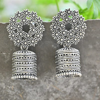 Vaamika Oxidized Plated Jhumki Earrings