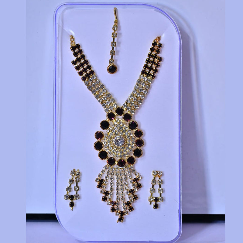 Vaamika Gold Plated Austrian Stone Necklace Set