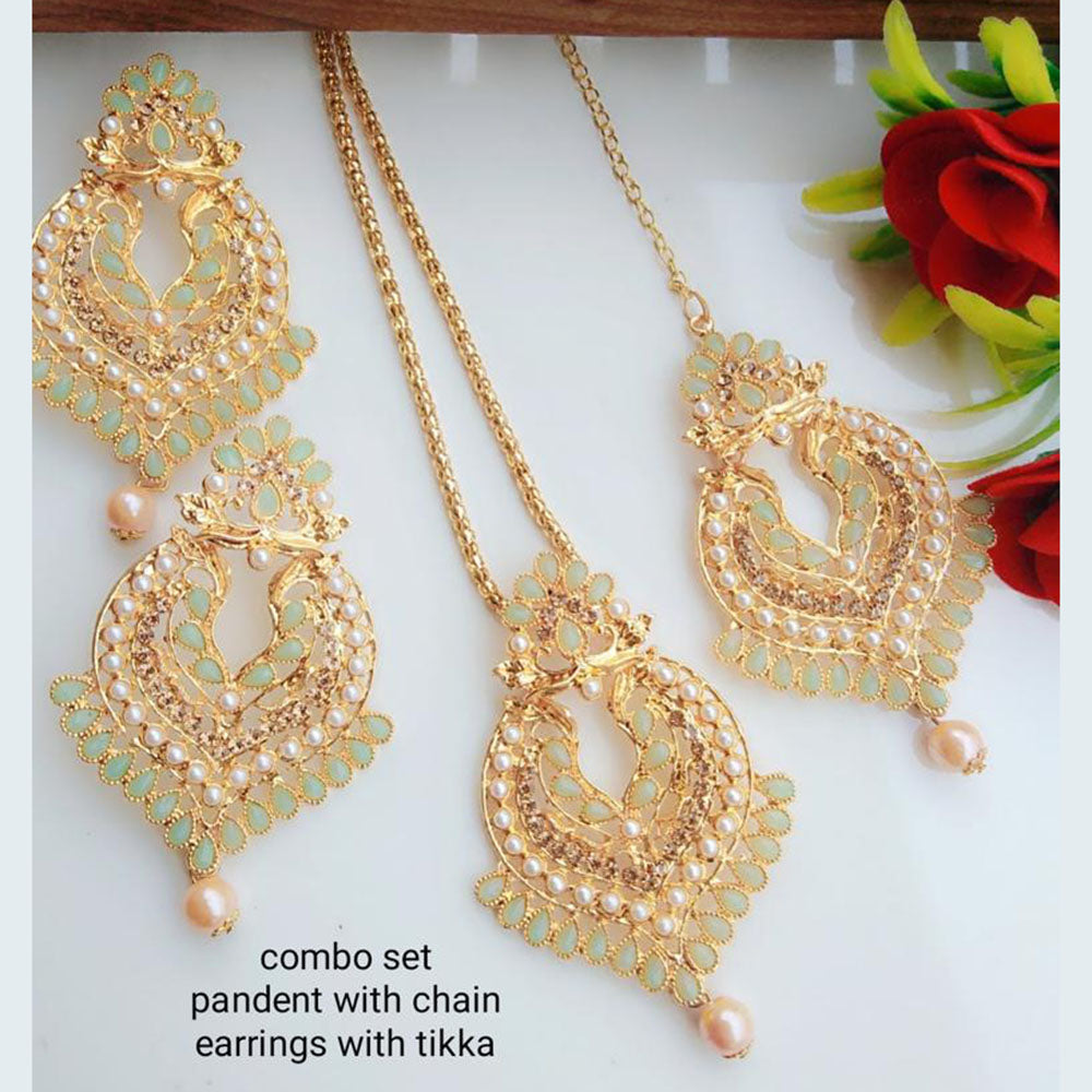 Gold Plated Kundan Stone Long Necklace Set