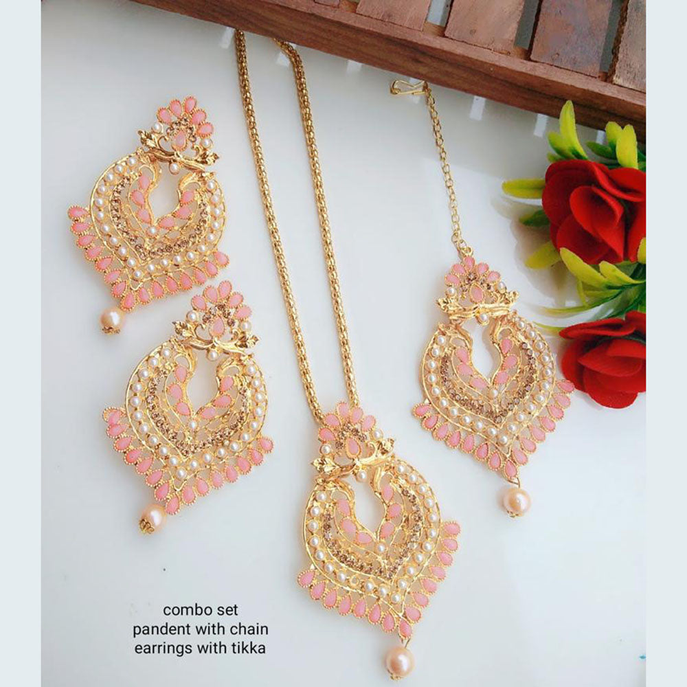 Gold Plated Kundan Stone Long Necklace Set