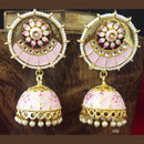 Shagna Gold Plated Meenakari & Kundan Jhumki Earrings