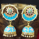 Shagna Gold Plated Meenakari & Kundan Jhumki Earrings