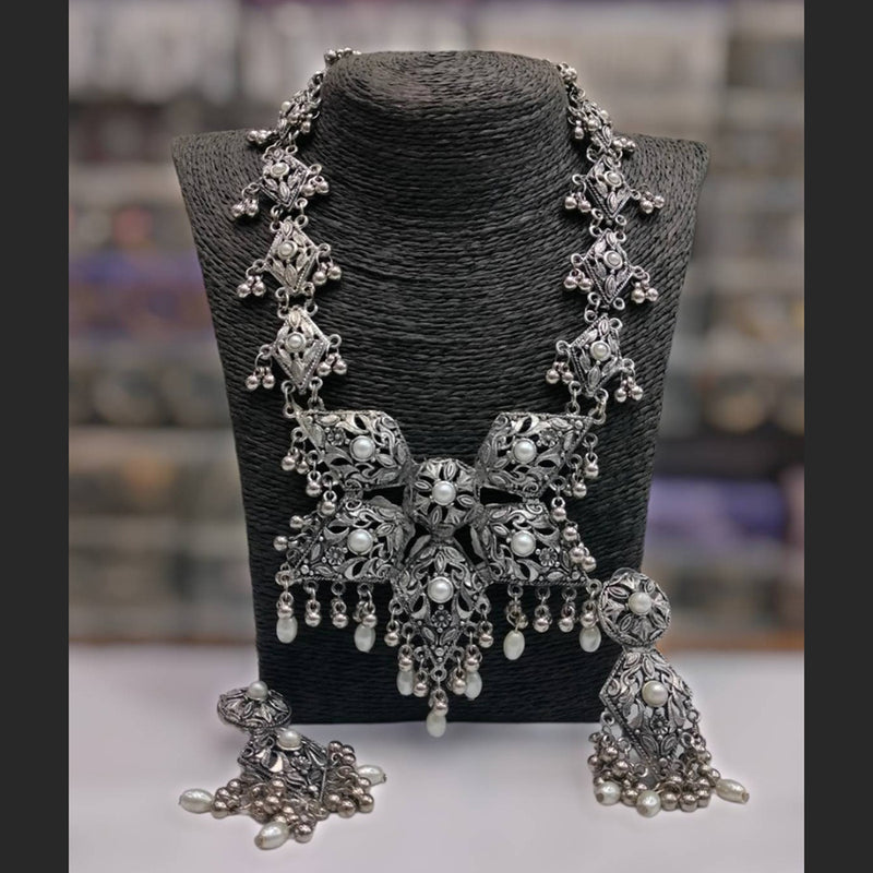 Blythediva Pack Of 3 Oxidized Plated Necklace Set