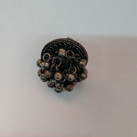 Bhavi Jewels Oxidized Plated Adjustable Finger Ring