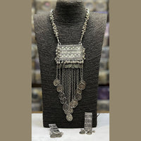Blythediva Oxidized Plated Haram Necklace Set