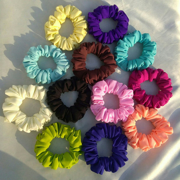H K Fashion Assorted Color Creep Scrunchies