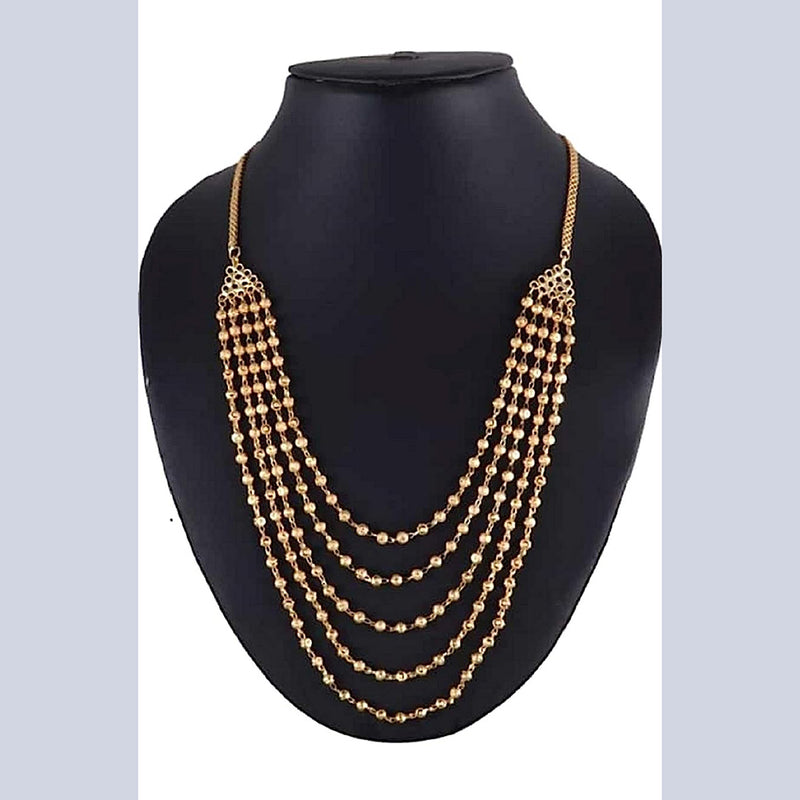 H K Fashion Gold Plated 5 Layer Mala