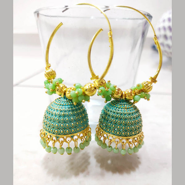 H K Fashion Gold Plated Jhumki Earrings