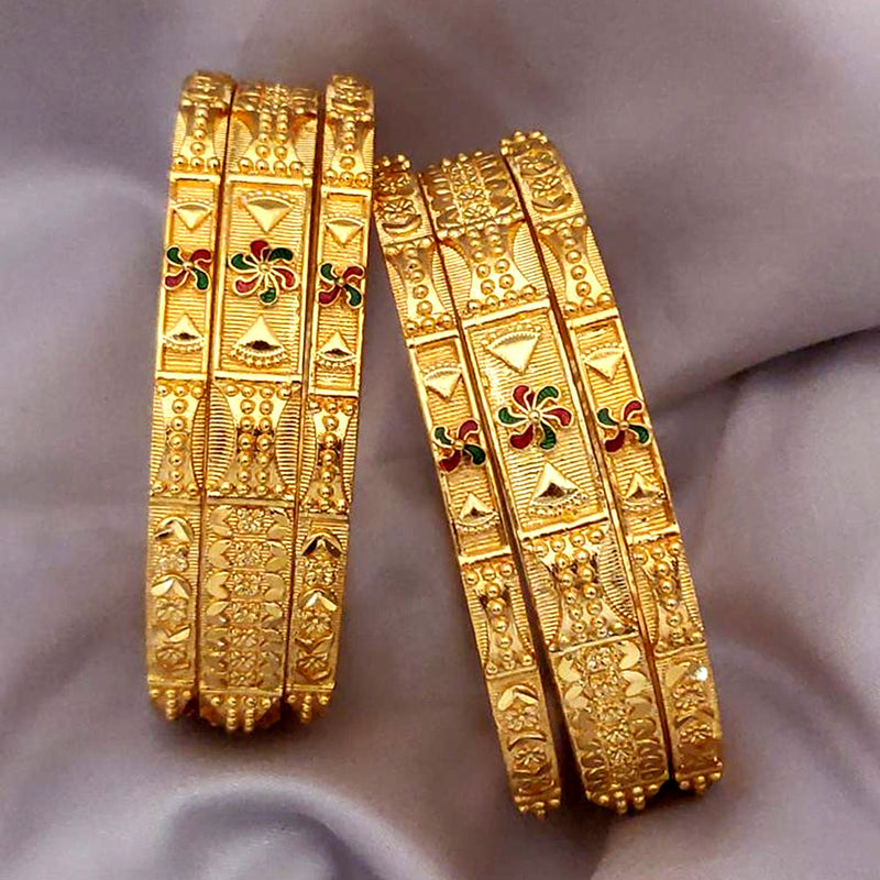 H K Fashion Gold Plated Bangles Set