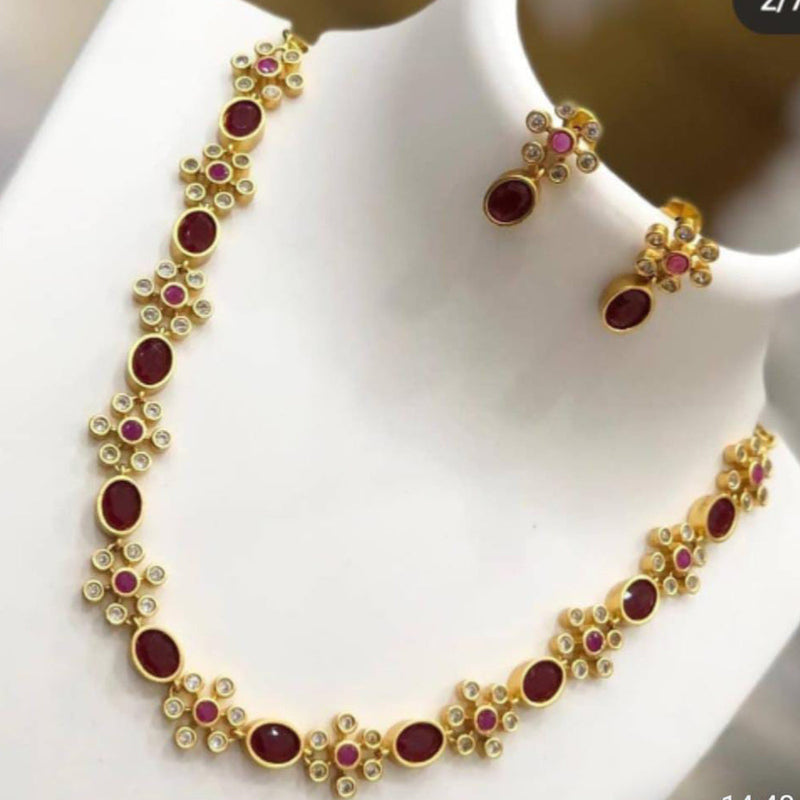 India Art Gold Plated Austrian Stone Necklace Set